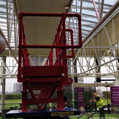 Bespoke Oblik access walkway being installed
